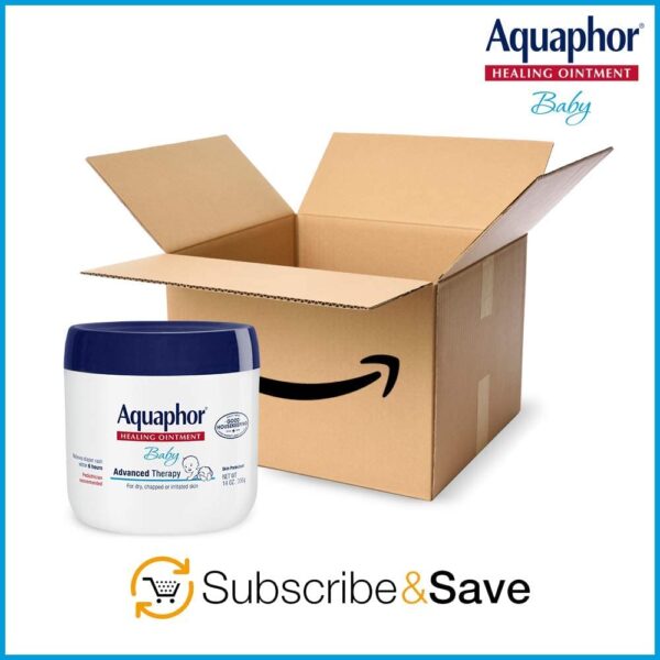Aquaphor Baby Healing Ointment Advanced Therapy Skin Protectant for Chapped or Dry Skin, Drool Rash and Diaper Rash Ointment, 14 Oz Jar - Image 6