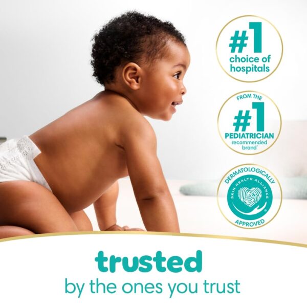 Pampers Sensitive Baby Wipes, Water Based, Hypoallergenic and Unscented, 8 Flip-Top Packs, 4 Refill Packs (1008 Wipes Total) - Image 6