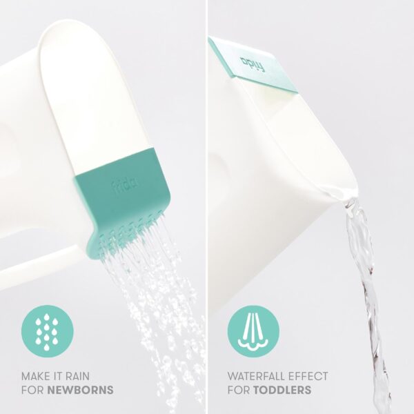 Frida Baby Control The Flow Bath Rinse Cup | Rinser to Wash Hair + Body | Rinser-Cup for Bath Time with Easy Grip Handle + Removable Rain Shower - Image 5