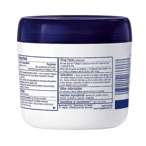 Aquaphor Baby Healing Ointment Advanced Therapy Skin Protectant for Chapped or Dry Skin, Drool Rash and Diaper Rash Ointment, 14 Oz Jar - Image 9