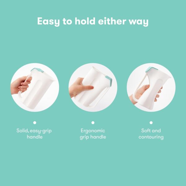 Frida Baby Control The Flow Bath Rinse Cup | Rinser to Wash Hair + Body | Rinser-Cup for Bath Time with Easy Grip Handle + Removable Rain Shower - Image 6