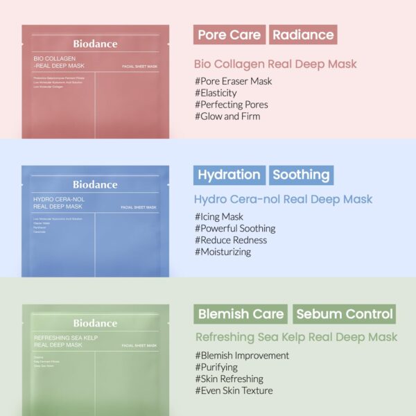 BIODANCE Bio-Collagen Real Deep Mask, Hydrating Overnight Hydrogel Mask, Pore Minimizing, Elasticity Improvement, 34g x4ea - Image 12