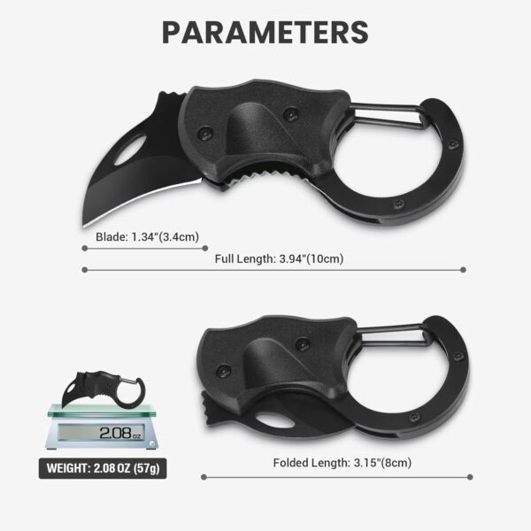 Small Pocket Knife Gift for Men, Keychain Box Cutter with 1.34inch Blade, Mini Folding Knives EDC Gadgets for Everyday Carry, Stocking Stuffers Gift for Adults Men Him - Image 7