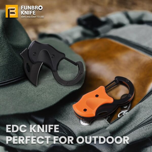 Small Pocket Knife Gift for Men, Keychain Box Cutter with 1.34inch Blade, Mini Folding Knives EDC Gadgets for Everyday Carry, Stocking Stuffers Gift for Adults Men Him - Image 8