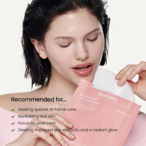 BIODANCE Bio-Collagen Real Deep Mask, Hydrating Overnight Hydrogel Mask, Pore Minimizing, Elasticity Improvement, 34g x4ea - Image 10