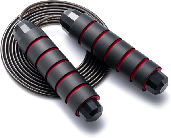 BOOMIBOO Jump Rope, Adjustable Jump Ropes,Skipping Rope Tangle-Free Rapid Speed with Ball Bearings for Women Men Kids,Exercise & Slim Body Jumprope at Home School Gym - Image 2