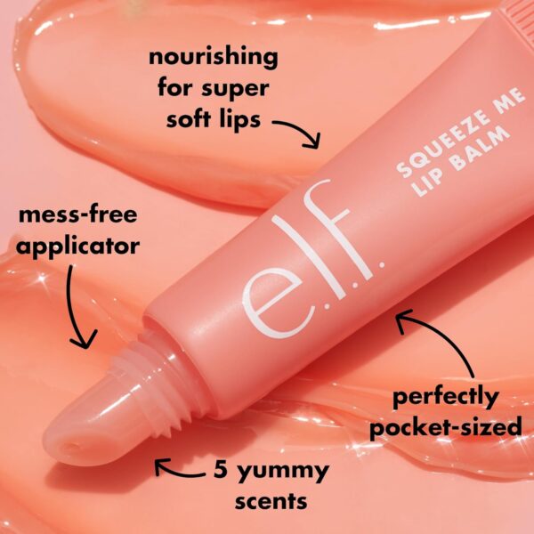 e.l.f. Squeeze Me Lip Balm, Moisturizing Lip Balm For A Sheer Tint Of Color, Infused With Hyaluronic Acid, Vegan & Cruelty-free, Strawberry - Image 5