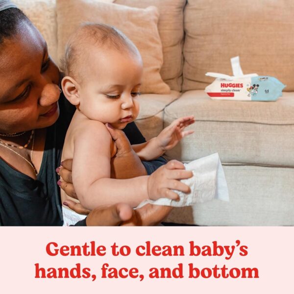 Huggies Simply Clean Unscented Baby Diaper Wipes, 11 Flip-Top Packs (704 Wipes Total), Packaging May Vary - Image 8