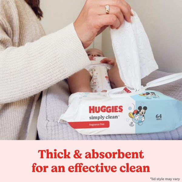 Huggies Simply Clean Unscented Baby Diaper Wipes, 11 Flip-Top Packs (704 Wipes Total), Packaging May Vary - Image 6