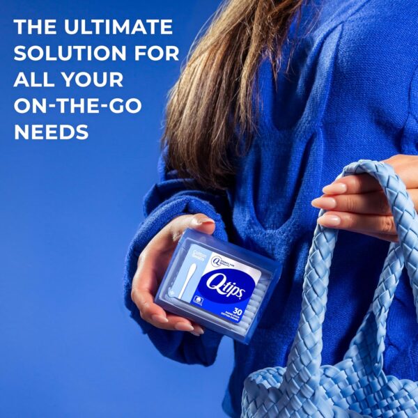 Q-tips Swabs Travel Pack,30 Count, Pack of 1 blue - Image 5