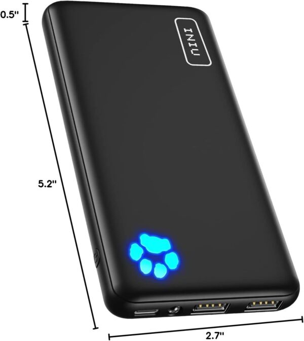 INIU Portable Charger, Slimmest 10000mAh 5V/3A Power Bank, USB C in&out High-Speed Charging Battery Pack, External Phone Powerbank Compatible with iPhone 16 15 14 13 12 Samsung S22 S21 Google iPad etc - Image 11
