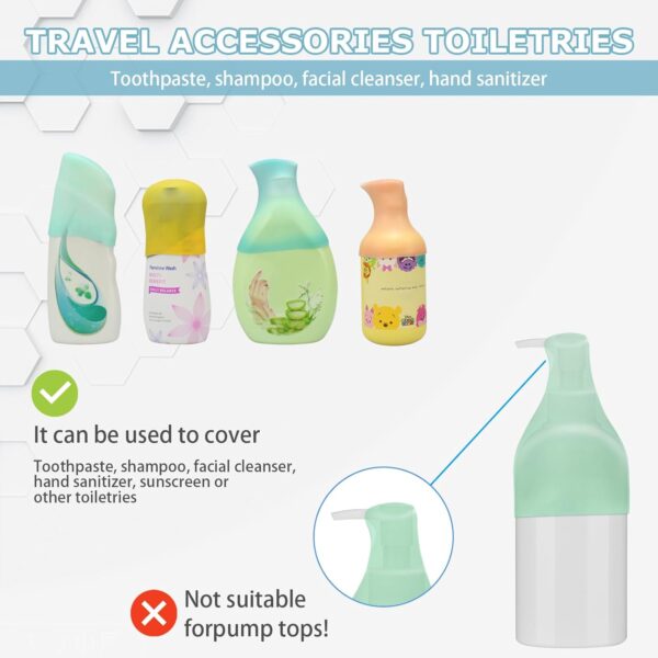 10 Pack Silicone Bottle Covers Travel Essentials for Women Men, Beach Vacation Essentials, Travel Size Toiletries Accessories, Cruise Ship Essentials 2025, Must Haves, Leak Proofing - Image 4