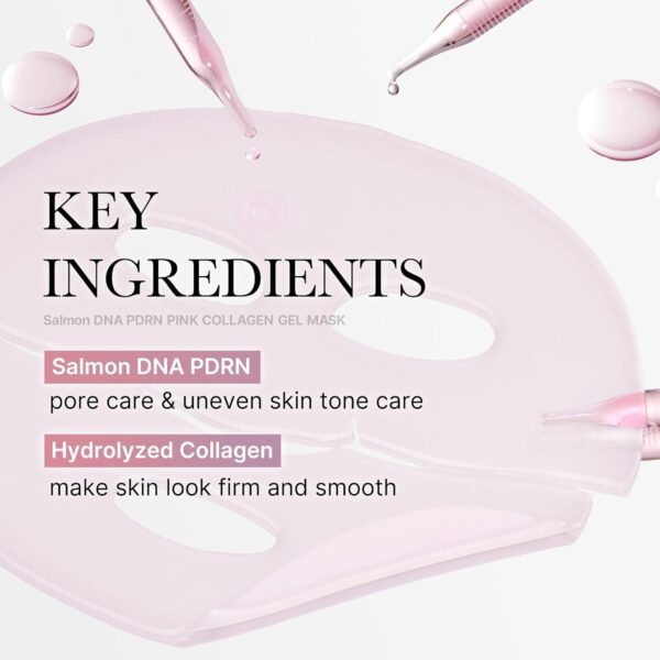 medicube Salmon DNA PDRN pink collagen jelly gel mask | overnight face mask for glass glow skin- elasticity, hydrating, firming and moisturizing | korean skincare, 28g, 4ea - Image 7
