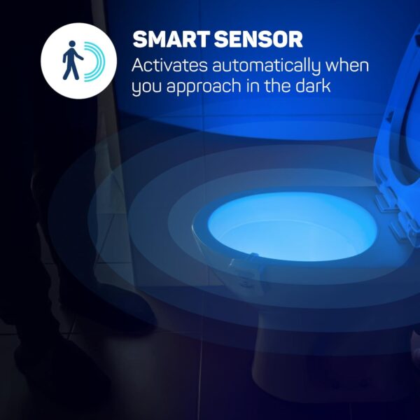 ToiLight The Original Toilet Bowl Night Light. Fun & Useful Bathroom Motion Sensor Tech Gadget. Funny Novelty Birthday Gift Idea. Stocking Stuffer for Him Her Guys Men Mom Brother - Image 4