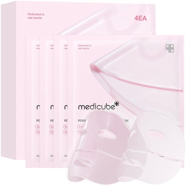 medicube Salmon DNA PDRN pink collagen jelly gel mask | overnight face mask for glass glow skin- elasticity, hydrating, firming and moisturizing | korean skincare, 28g, 4ea - Image 2