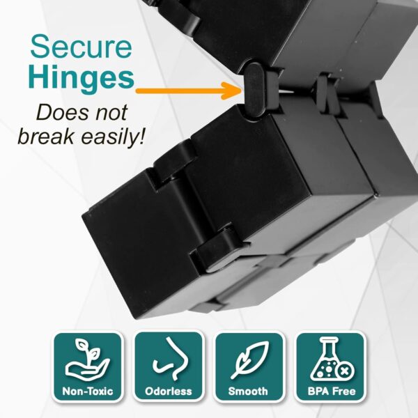 Infinity Cube Sensory Fidget Toy, EDC Fidgeting Game for Kids and Adults, Cool Mini Gadget Best for Stress and Anxiety Relief and Kill Time, Unique Idea That is Light on The Fingers and Hands - Image 5
