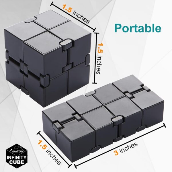 Infinity Cube Sensory Fidget Toy, EDC Fidgeting Game for Kids and Adults, Cool Mini Gadget Best for Stress and Anxiety Relief and Kill Time, Unique Idea That is Light on The Fingers and Hands - Image 3