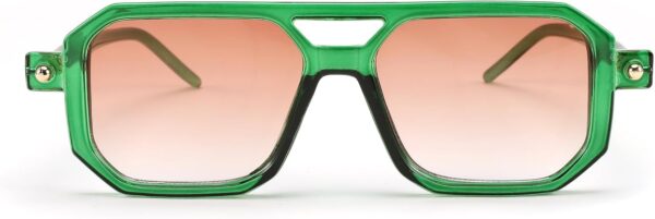FEISEDY Vintage Square 70s Flat Aviator Sunglasses Women Men Classic Retro Stylish Frame UV400 Sunglasses B2622 - Image 3