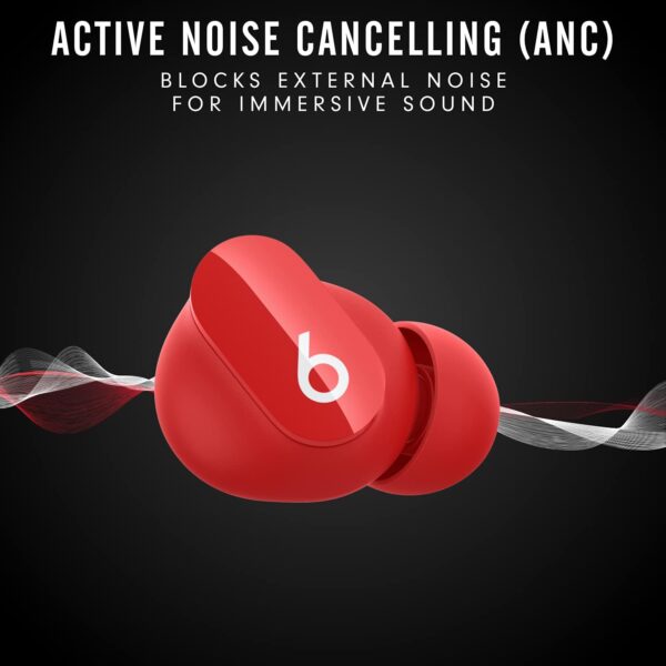 Beats Studio Buds - True Wireless Noise Cancelling Earbuds - Compatible with Apple & Android, Built-in Microphone, IPX4 Rating, Sweat Resistant Earphones, Class 1 Bluetooth Headphones - Red - Image 3