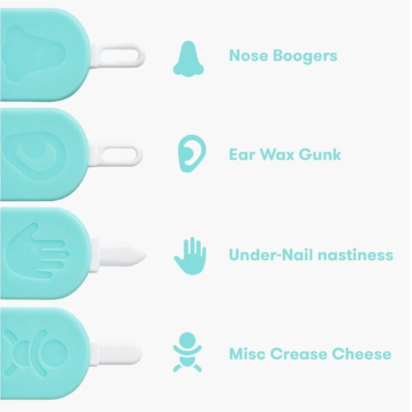 Frida Baby 3-in-1 Nose, Nail + Ear Picker: Baby Ear Cleaner + Baby Nose Cleaner and Nail Tool for Babies + Toddlers, Safely Clean Baby's Boogers, Ear Wax & More - Image 4