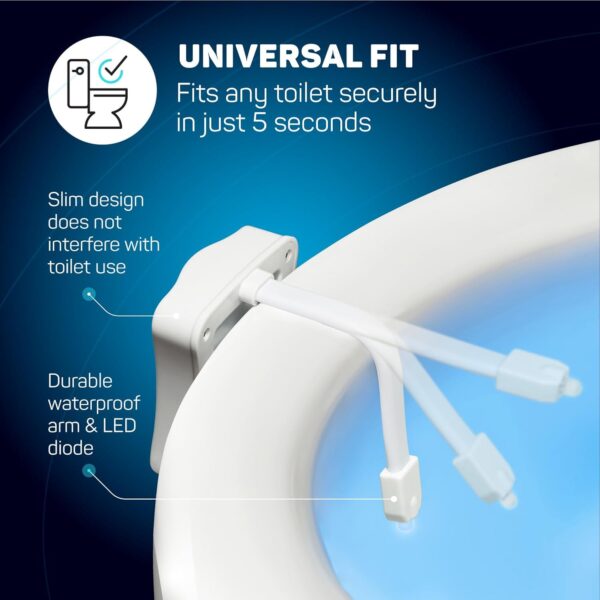 ToiLight The Original Toilet Bowl Night Light. Fun & Useful Bathroom Motion Sensor Tech Gadget. Funny Novelty Birthday Gift Idea. Stocking Stuffer for Him Her Guys Men Mom Brother - Image 6