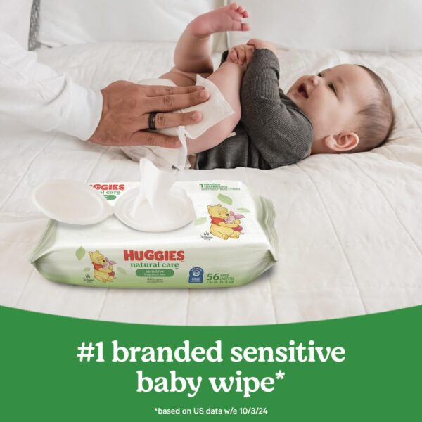 Huggies Natural Care Sensitive Baby Wipes, Unscented, Hypoallergenic, 6 Flip-Top Packs (288 Wipes Total) - Image 11