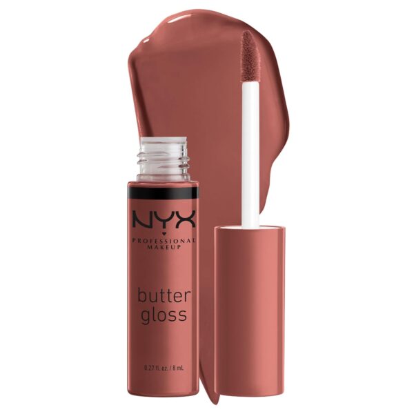 NYX PROFESSIONAL MAKEUP Butter Gloss, Non-Sticky Lip Gloss - Praline (Deep Nude) - Image 2