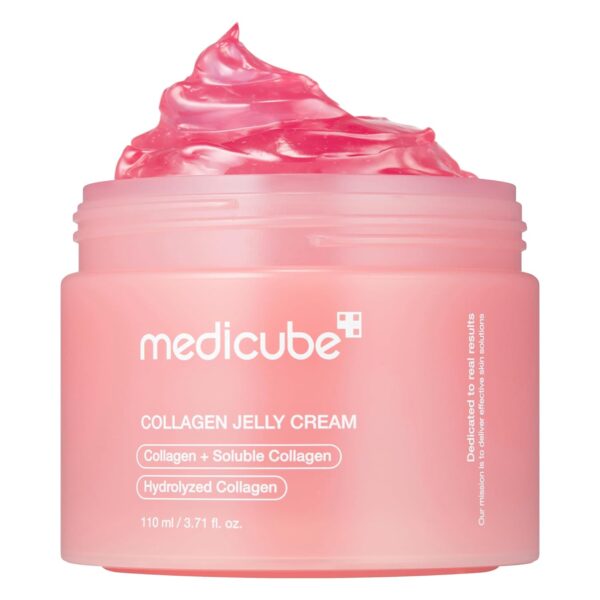 medicube Collagen Jelly Cream- Niacinamide & Freeze-Dried Hydrolyzed Collagen - Boosts skin's barrier hydration and gives 24h Glow & Lifted Look - No artificial color, Korean skincare (3.71 fl.oz.) - Image 2