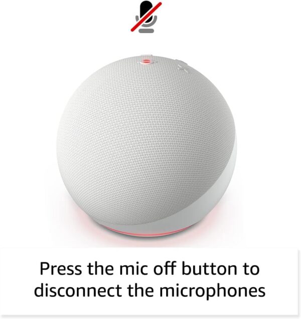 Amazon Echo Dot (newest model), Vibrant sounding Alexa speaker, Great for bedrooms, dining rooms and offices, Glacier White - Image 7