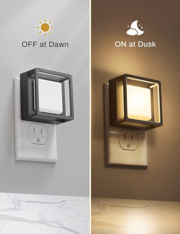 DORESshop LED Night Light, Night Lights Plug Into Wall [2 Pack] with Dusk-to-Dawn Sensor, Dimmable Nightlights, Adjustable Brightness for Bathroom, Hallway, Bedroom,Kids Room,Stairway,Soft White - Image 3
