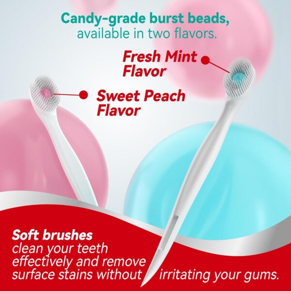 cleaings® Mini Brushes-Disposable Toothbrushes with Toothpaste and Pick for Work or Travel, 24 Count (Mint Flavor（Pack of 1）) - Image 5