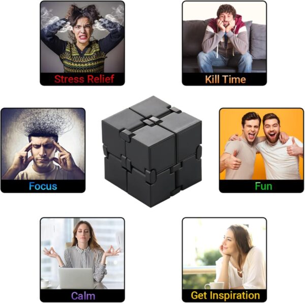 Infinity Cube Sensory Fidget Toy, EDC Fidgeting Game for Kids and Adults, Cool Mini Gadget Best for Stress and Anxiety Relief and Kill Time, Unique Idea That is Light on The Fingers and Hands - Image 8
