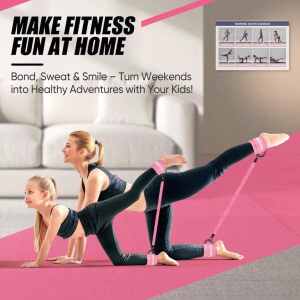 Ankle Resistance Bands with Cuffs for Working Out, Resistance Bands for Women, Exercise Bands for Leg and Glute, Booty Workout Equipment for Kickbacks, Butt and Hip Training, Ankle Weights Bands Set - Image 8