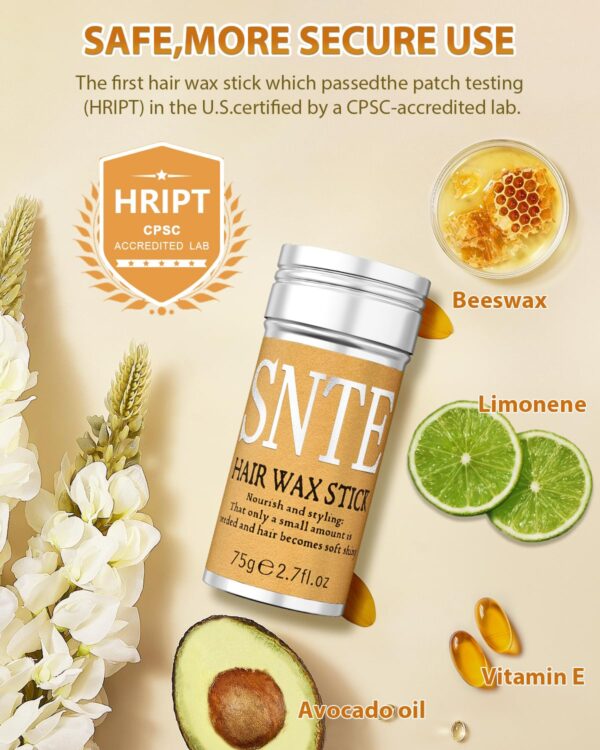 Samnyte Hair Wax Stick, Hair-Styling Waxes, Nourishing Accessories - Slick Stick for Women & Kids, Gel Tamer for Flyaways, Bun Maker & Styling Cream, 2.7 Fl Oz - Image 6