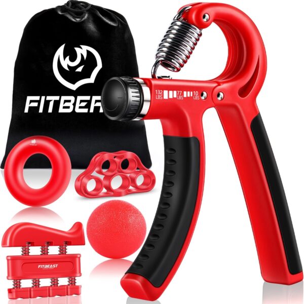 FitBeast Grip Strengthener Forearm Strengthener Hand Grips Strengthener Kit - 5 Pack Adjustable Resistance - Image 2