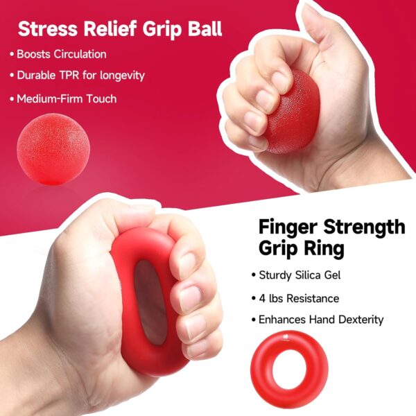 FitBeast Grip Strengthener Forearm Strengthener Hand Grips Strengthener Kit - 5 Pack Adjustable Resistance - Image 5