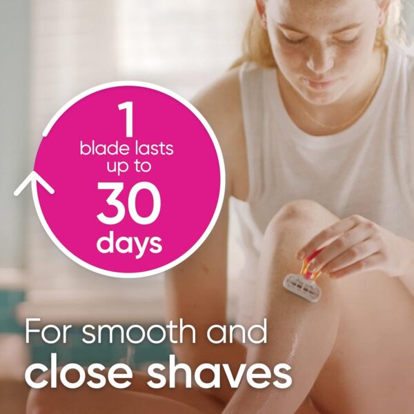Gillette Venus Extra Smooth Travel Razor Kit for Women, Mini Handle + Refill + Case - Image 4