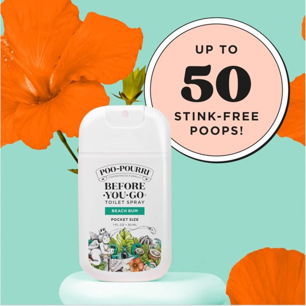 Poo-Pourri Before-You-Go Toilet Spray, Beach Bum, 1 Fl Oz Pocket Travel Size - Coconut, Orchid and Toasted Praline - Image 9