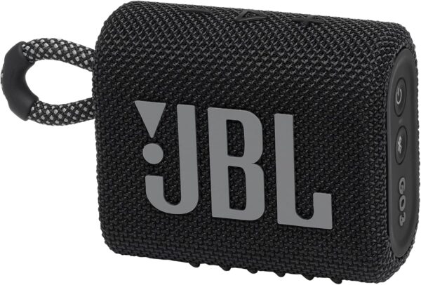 JBL Go 3 - Portable Mini Bluetooth Speaker, big audio and punchy bass, IP67 waterproof and dustproof, 5 hours of playtime, speaker for home, outdoor and travel (Black) - Image 2