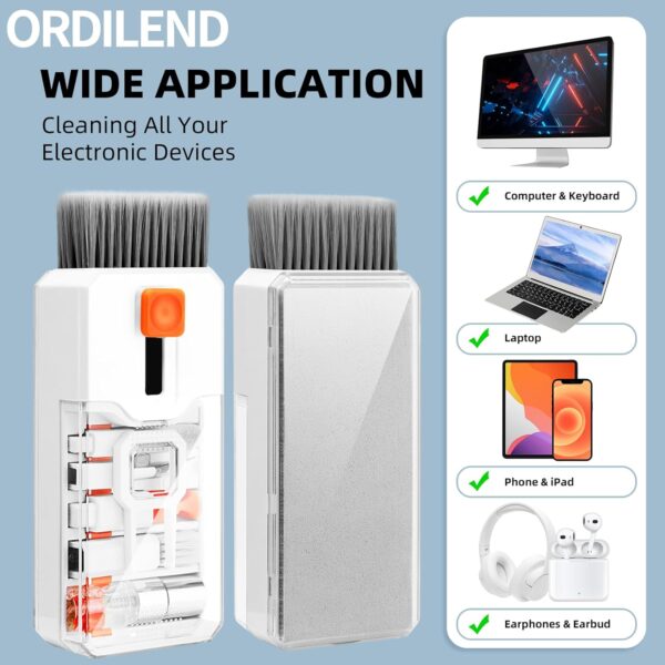 Keyboard Cleaning Kit Laptop Cleaner, 10-in-1 Computer Screen Cleaning Brush Tool, Multi-Function PC Electronic Cleaner Kit Spray for iPad iPhone Pro, Earbuds, Camera Monitor, All-in-one with Patent - Image 7
