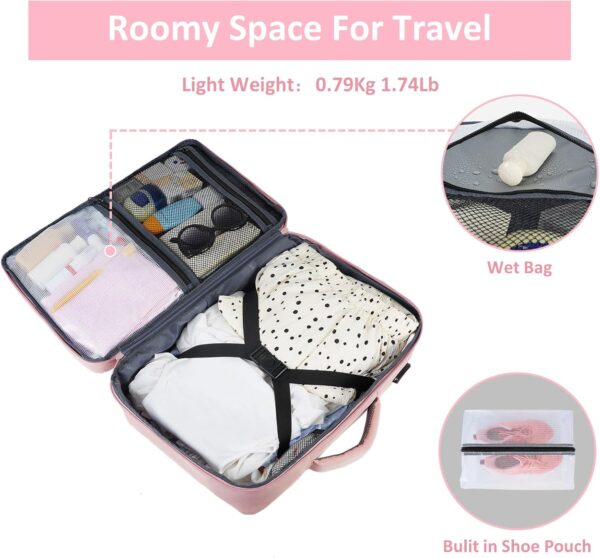Taygeer Travel Backpack for Women, Carry On Backpack with USB Charging Port & Shoe Pouch, TSA 15.6inch Laptop Mochila Flight Approved, Nurse Bag Casual Daypack for Weekender Business Hiking, Pink - Image 5