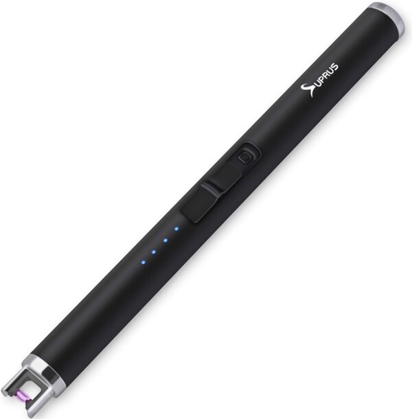 SUPRUS Lighter Electric Candle USB Type C Rechargeable Lighter with Upgraded LED Battery Display Safety Switch Flameless Plasma Windproof for Cooking BBQs Fireworks - Image 2