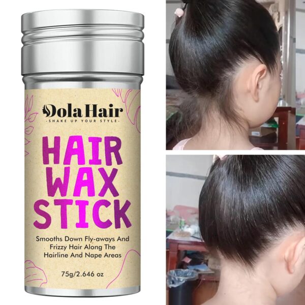 Dolahair Hair Wax Stick - Flyaway Control and Styling Pomade for Kids, Women, and Men - Hair Bun Maker and Accessorie (1 Pack of Wax) - Image 3