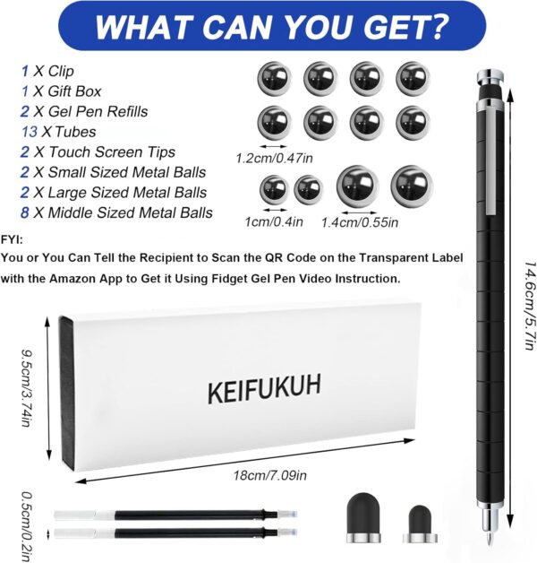 Fun Fidget Gel Pens Gifts - Fathers Day Dad Gifts, Cool Graduation Gift for Him Teen Boys, Unique Birthday Christmas Stocking Stuffers Easter Men Gadget for Decompression Pen for Writing & Fidgeting - Image 8