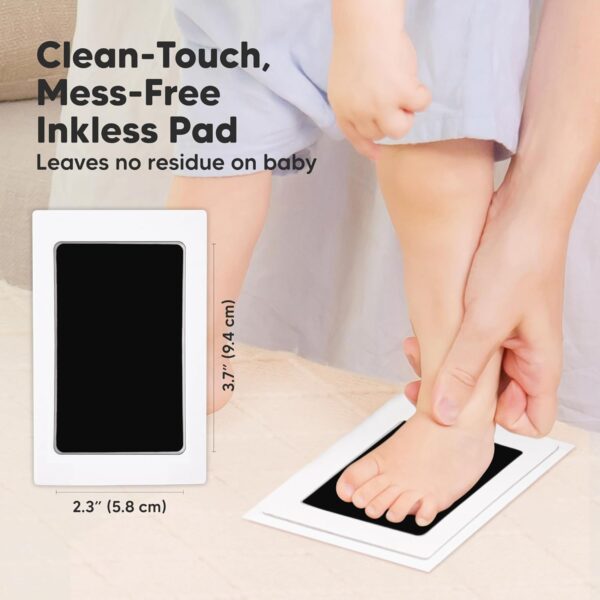 4-Pack Inkless Baby Hand and Footprint Kit - Mess Free Ink Pad for Newborn Keepsake, Dog Nose & Paw Print Kit, Clean Touch Ink Pad for Baby Hand & Footprints, Ideal New Mom Gifts (Jet Black) - Image 3