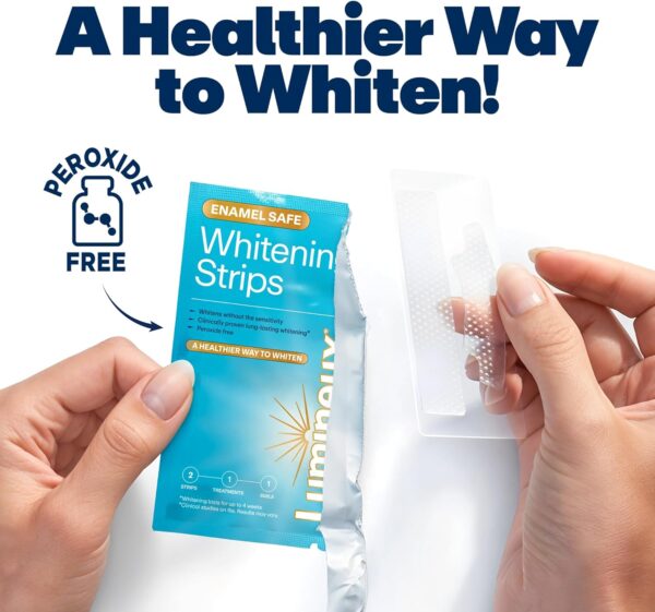 Lumineux Teeth Whitening Strips 21 Treatments – Peroxide Free - Enamel Safe for Whiter Teeth - Whitening Without The Sensitivity - Dentist Formulated - Sensitivity - Image 6