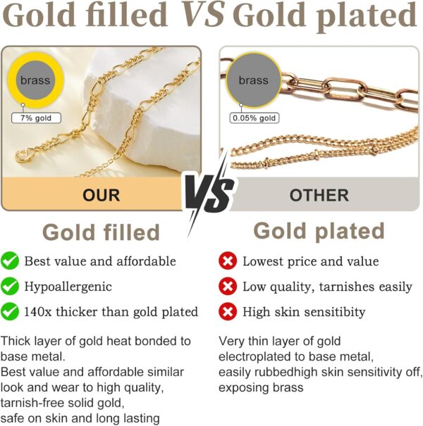Gold Bracelets for Women,Dainty Bracelets Set for Women Trendy, Gold Bracelets Stack With Beaded, Cuban, Paperclip, Heart, Snake, Rope, Pearl, Cross, Hand Chain, Silver Jewelry Gifts for Women Christmas - Image 10