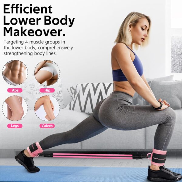 Ankle Resistance Bands, Ankle Bands for Working Out with Cuffs, Ankle Resistance Band, Glutes Workout Equipment, Butt Exercise Equipment for Women Legs and Glutes - Image 4