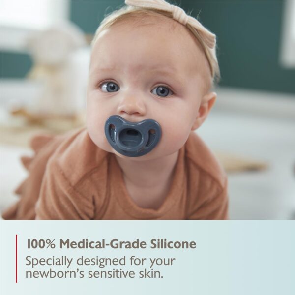 NUK Timeless Comfy Pacifier | 100% Silicone, One-Piece Design | BPA-Free, Gentle on Baby’s Skin | 5-Pack, for 0-6M - Image 11