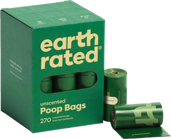 Earth Rated Poop Bags for Dogs, Guaranteed Leak Proof and Extra Thick Waste Bag Refill Rolls, Unscented, 270 Count - Image 2